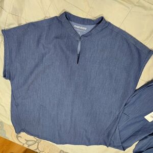 Mandala Heather Denim Scrub Set